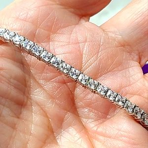 White Sapphire Tennis Bracelet